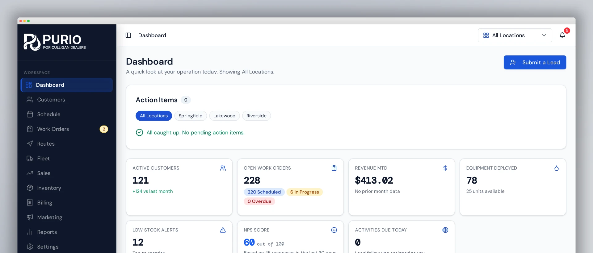 Purio interface